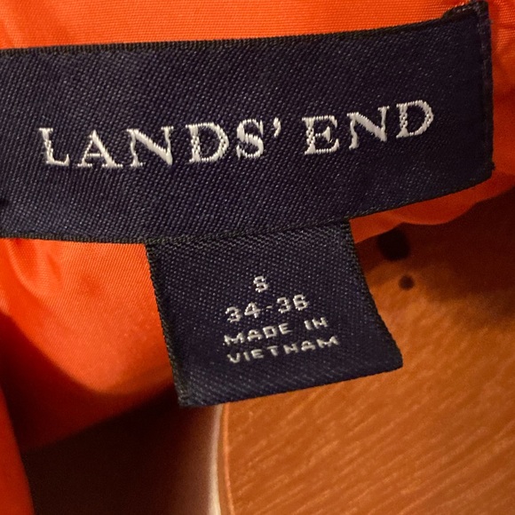 Land's End black/orange zip up jacket sz. S (34-36)* - Picture 4 of 6